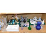 Various ornaments and effects, Christmas tree ornaments, Piggins figure, cut glass vase, collectors