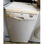 A Zanussi slim line dishwasher.