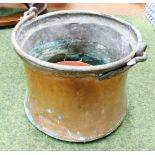 A copper bucket.