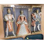 Three Marcus Designs wall plaques, to include Richard I, Elizabeth R and Henry VIII. (3)