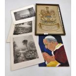 A group of pictures and prints, to include after Turner Rome From The Vatican, engraving, after Turn