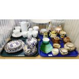 Various ceramics and effects, part teawares, leaf plate, Torquay wares, modern Chinese porcelain, et
