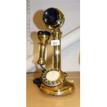 An Astral brass repro candlestick telephone.