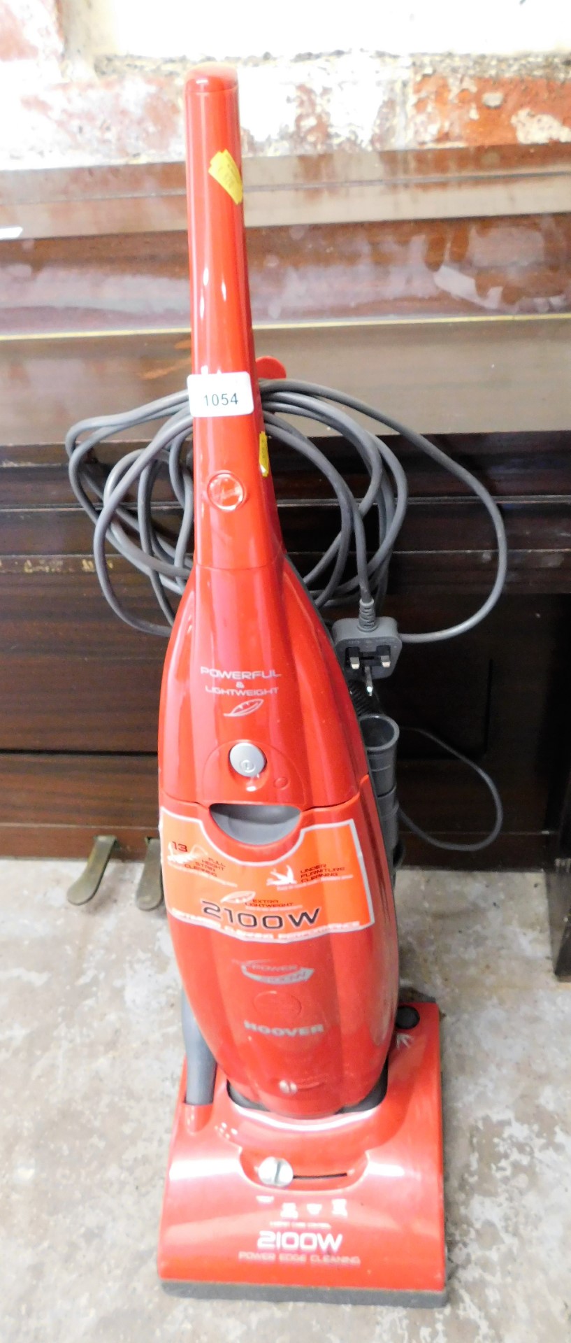 A Hoover 2100 watt vacuum cleaner.