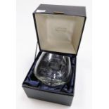 A Caithness Engraved Queen's Silver Jubilee glass vase, with certificate, limited edition number 117