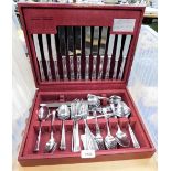 A sixty-eight piece stainless steel canteen of cutlery, boxed.