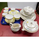 Various ceramics and effects, to include part service, a graduated meat plate and tureen set, etc. (