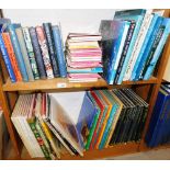 Various books on sailing, war, gardening, Africa guides, Ordnance survey maps, etc. (2 shelves)