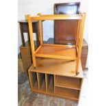 A group of various furniture, to include two tier trolley, side table, bedside unit, three drawer ch