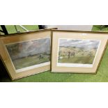 Two hunting prints, to include The Pytchley, and The Old Berkshire, each framed and glazed. (2)