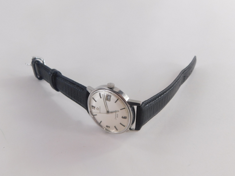 An Omega Seamaster 600 gent's wristwatch, with a silvered dial and date aperture, in a stainless - Image 2 of 2