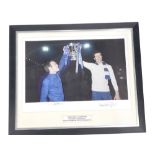 A replica photograph titled Chelsea Legends, personally signed by Ron Harris and Peter Osgood,