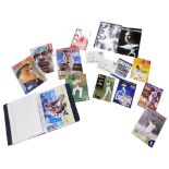 A quantity of signed cricket programmes, photographs, to include Devon Malcolm, Ronnie Irani, etc.