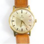 An Omega Geneve automatic gentleman's wristwatch, in a gold plated and stainless steel case, with