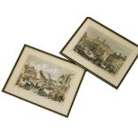 A pair of late 19thC engravings, to include The Annual Horsefair At Horncastle Lincolnshire, and