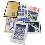 A collection of signed Chelsea football club memorabilia, to include a poster for the European cup