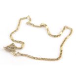 A 9ct gold Byzantine link necklace, 44cm long, 12g.