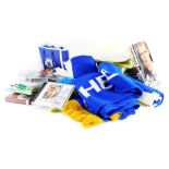 A collection of Chelsea football club and other related ephemera, to include scarf, FA cup final