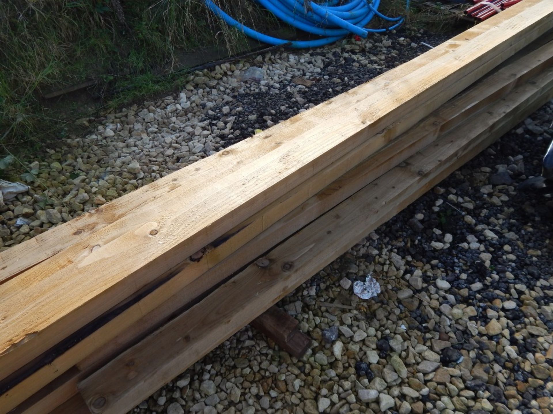 Timber, mainly 6'' x 3 1/2'' in lengths up to 20'.