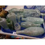 A group of Bourne glass cod bottles, plus Smith & Co Oundle., and others unmarked. (1 tray)