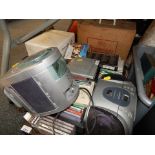 CD players, CDs and effects. (1 box plus)