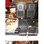 A pair of Sony Hi-Fi system, to include a pair of Sony SS-A750 speakers, a XO-750W Hi-Fi stereo comp