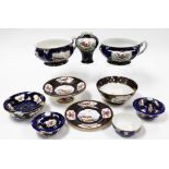 A group of Booths china, each in the Scale Blue pattern with Asiatic pheasant and leaf design picked