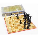 A Grace resin chess set, number 70483, partially boxed, each king 9cm high.