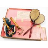 An early 20thC Gossima vintage childs ping pong game, partially boxed, with rackets, nets and other