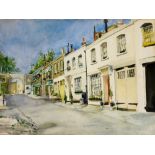 Caroline Eddis (1875-1963). Ecclestone Mews, Belgravia London, watercolour on paper, signed and date