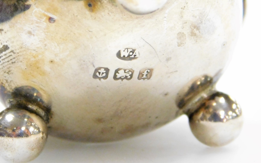 A 19thC silver sifter spoon, with a pierced bowl and shaped handle, hallmarks rubbed, marks for Lond - Image 2 of 3