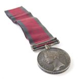 A Queen Victoria 1848 service medal, with bar for Egypt and ribbon, bearing mark G Carpenter