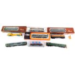 Jouef, Lilliput and other HO gauge locomotive and coaches, including SNCF electric locomotive, SNCF