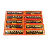 Hornby OO gauge Pullman coaches, including R229 Lucille, R223 first parlour, etc. (10)