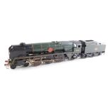 A kit built OO gauge rebuilt Merchant Navy Class locomotive 'Clan Line', BR lined green livery, late