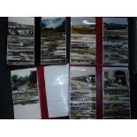 Photograph albums containing coloured photographs of trains, steam trains and locomotives. (18 album