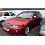 A Rover 75 Con-Seur SE CDTI Tour estate, in red, diesel, VE54 GVY, 7 former keepers, v5 present, fir