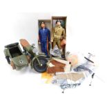 An Action Man Royal Engineers figure, with accessories, a tank for a figure in overall, Third Reich