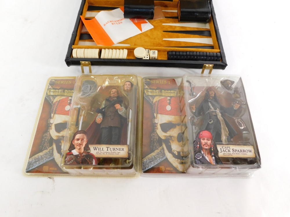 Two series one Pirates of The Caribbean collector's figures, Will Turner and Captain Jack Sparrow, t - Image 2 of 2