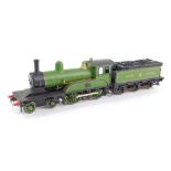 A kit built 00 gauge Worsdell Class Q1 locomotive, LNER green livery, 4-4-0, 223.