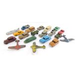 Dinky diecast, to include Hillman Minx, Vanguard, Morris Oxford, Daimler Ambulance, etc. (1 tray)