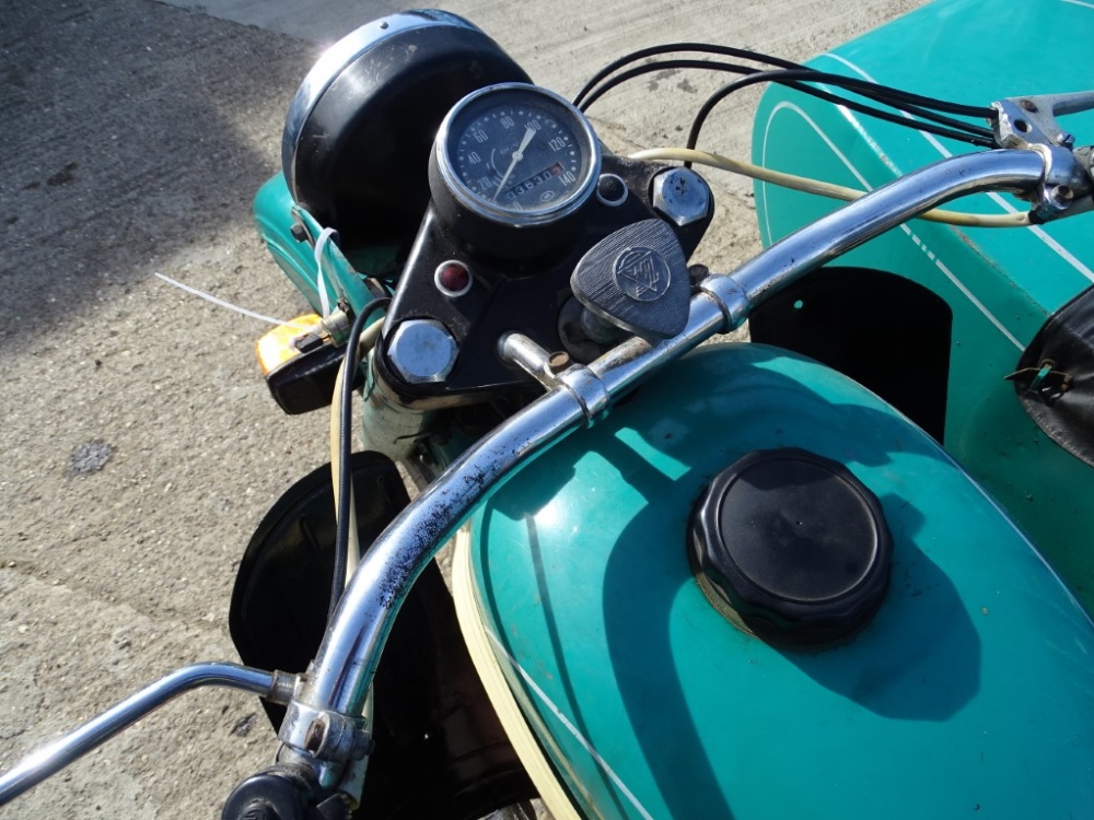 A 1976 URAL Tricycle Sidecar, registration PA0 737P, petrol, 649cc, green, first registered 01/01/19 - Image 6 of 11