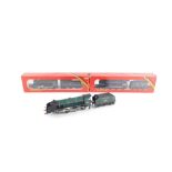 Three Hornby OO gauge locomotives, including King Arthur Class 'Sir Dinadan', Class 2 locomotive, 2-