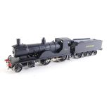 A kit built OO gauge Drummond Class T9 locomotive, Southern black livery, 4-4-0, 314.