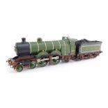 A kit built OO gauge Class C1 locomotive, GWR green livery, 4-4-2, 320.