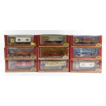 Nine Exclusive First Edition die cast models, comprising Arctic box van 22103, Door to Door 19405, D