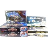 Board games, Two Buck Rogers Battle For The 25th Century game, and three Blast Off Space Voyager. (