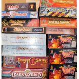 Dragon Quest, Dragon World and War Hammer board games, comprising Risk God Storm, The Key To the Kin