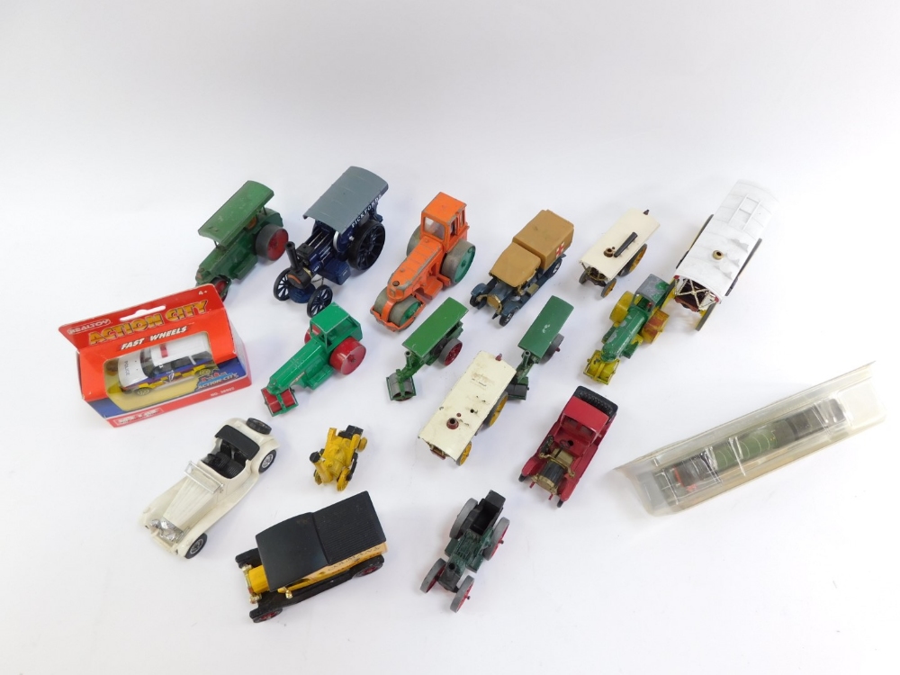 Corgi Matchbox Dinky and other die cast, including Corgi Fowler steam wagon, Dinky Aveling Barford s - Image 2 of 2