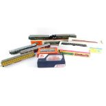 HO gauge coaches and rolling stock, including Schicht D-Zug Oberlichtrwagen, Doppelstockzug coaches,